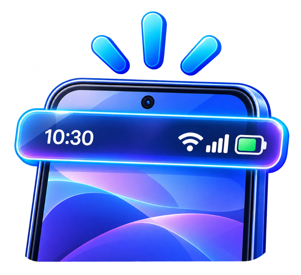 Show Android Status Bar
